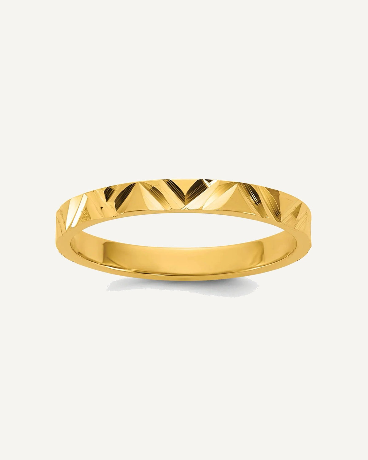 Gold Childs Textured Ring – View 6