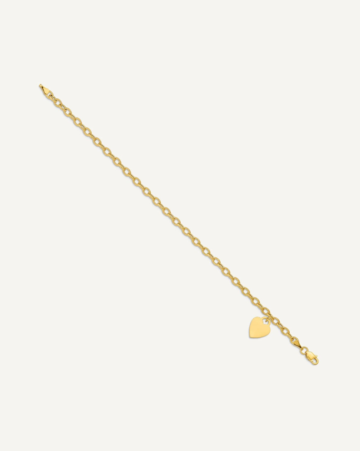 Gold Polished Engraveable Heart Bracelets — None – View 7