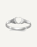 Gold Polished Children's Heart  Rings – View 1