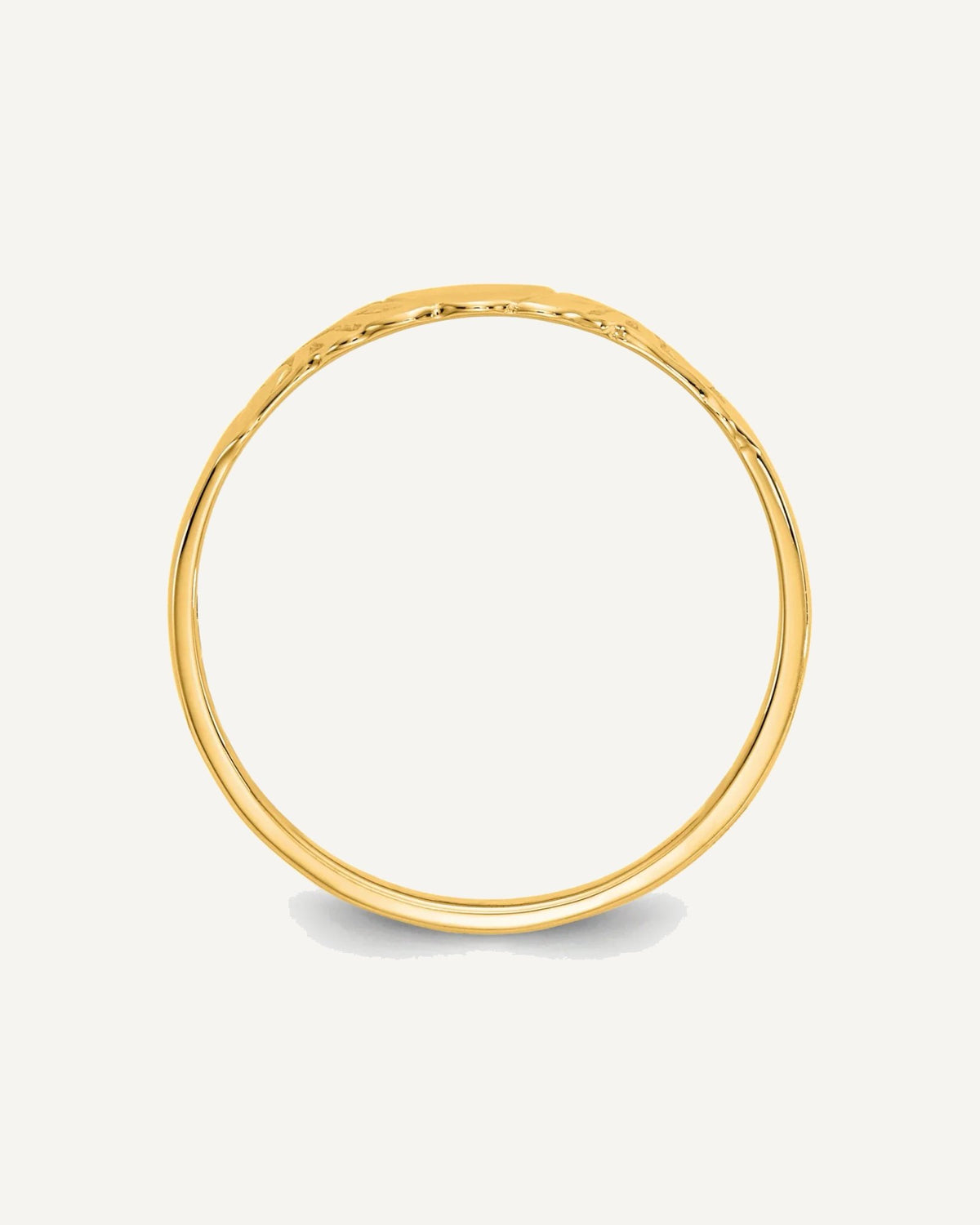 Gold Polished Children's Heart  Rings – View 7