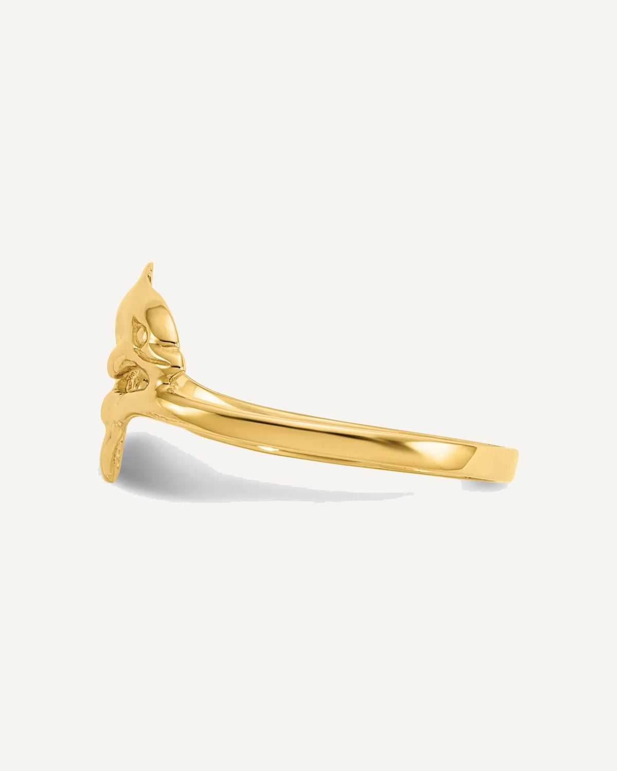 Gold Polished Dolphin Rings – View 10