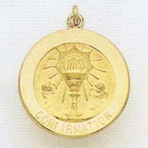 14K Gold Confirmation Religious Medal