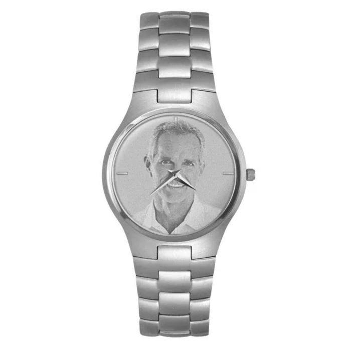Men's Custom Swiss QuartzLine Photo Laser Watch
