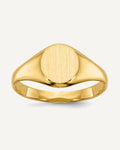 14K Gold Boy's Round Signet Ring