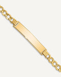 Custom Engraved 14k Gold Women's Curb Link ID Bracelet