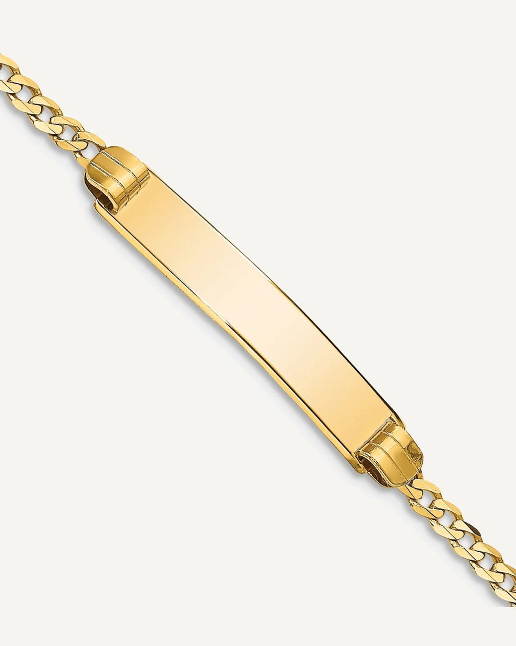 Custom Engraved 14k Gold Women's Curb Link ID Bracelet