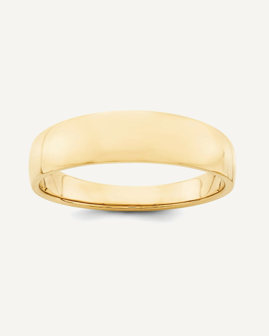 14k Yellow Gold 6mm Half Round Tapered Series Wedding Band