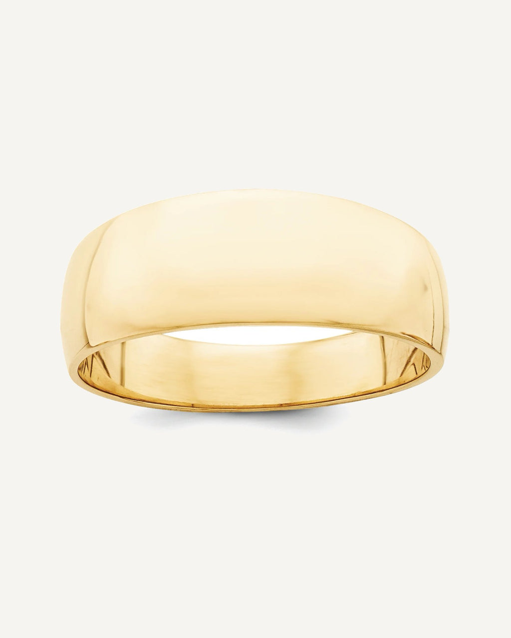 14k Yellow Gold 8mm Half Round Tapered Series Wedding Band