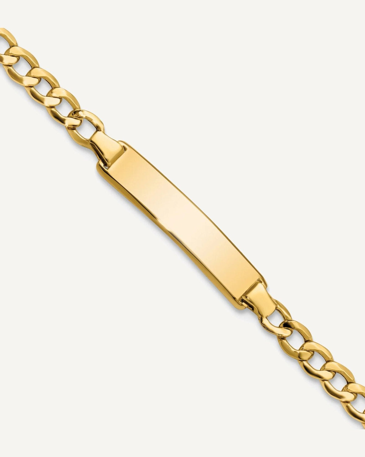Custom Engraved 14k Gold Children's Cuban Link ID Bracelet