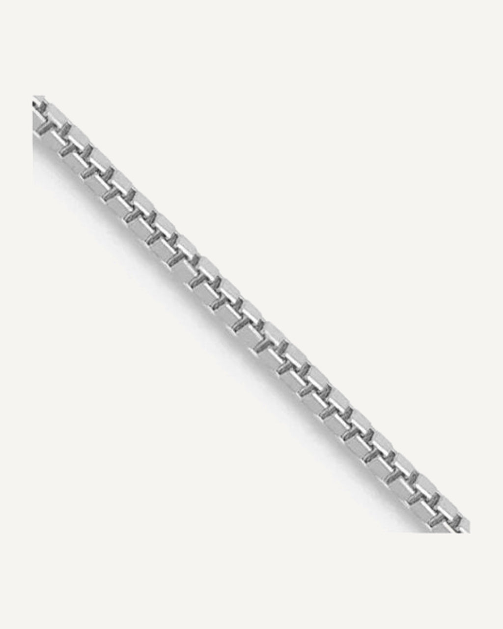 14K White Gold 0.6mm Lite Box Chain