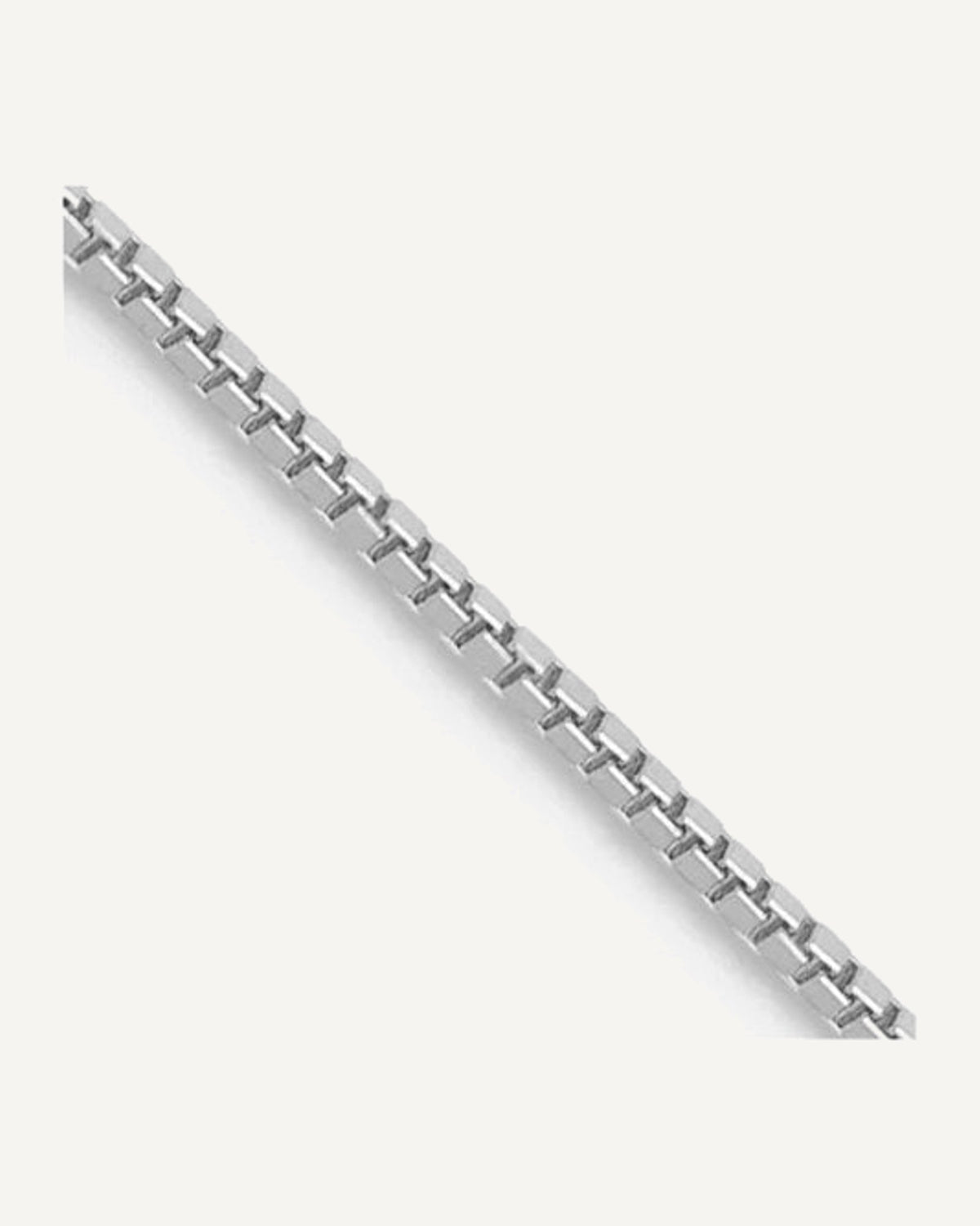 14K White Gold 0.8mm Box Chain