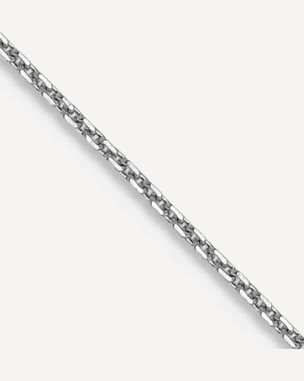 14K White Gold 0.8mm Cable Link Chain