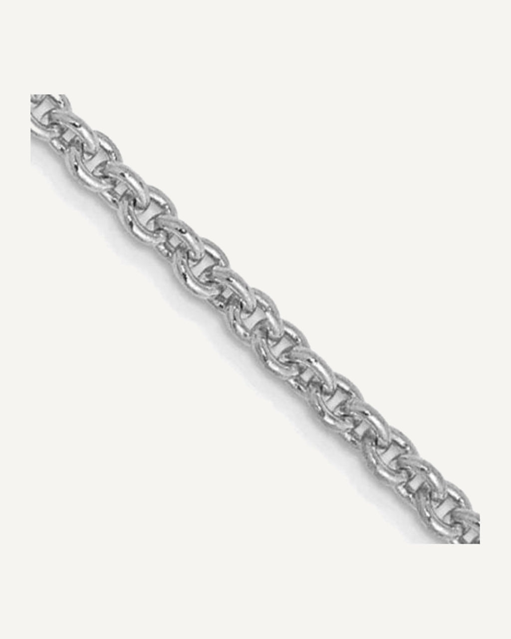 14K White Gold 1.5mm  Cable Link Chain
