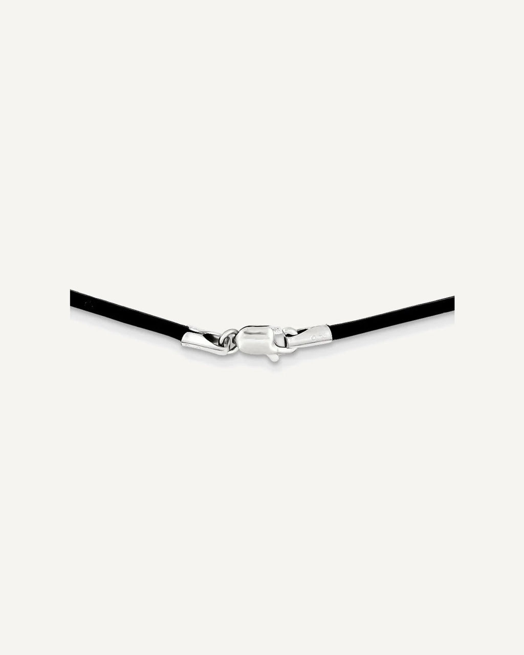 14K White Gold 1.5mm Thick Black Genuine Leather Chain