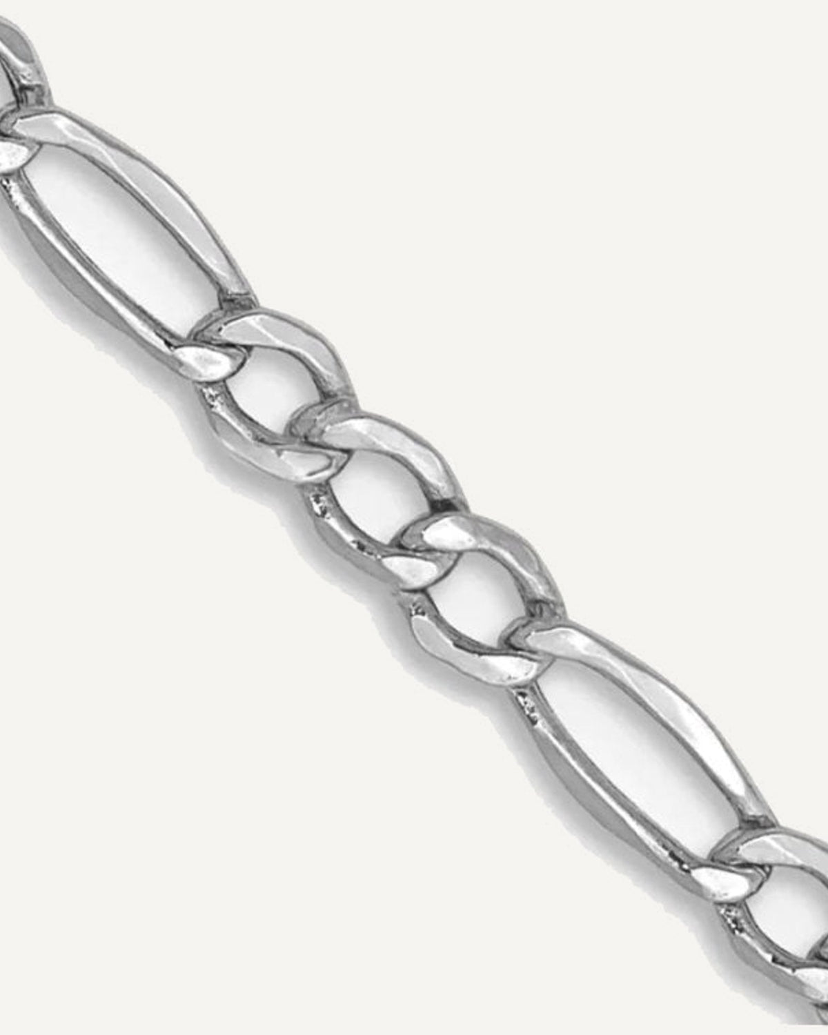 14K White Gold 2.5mm Figaro Link Chain