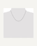 Former on-model view — 14K White Gold1.0mm  Bead Chain