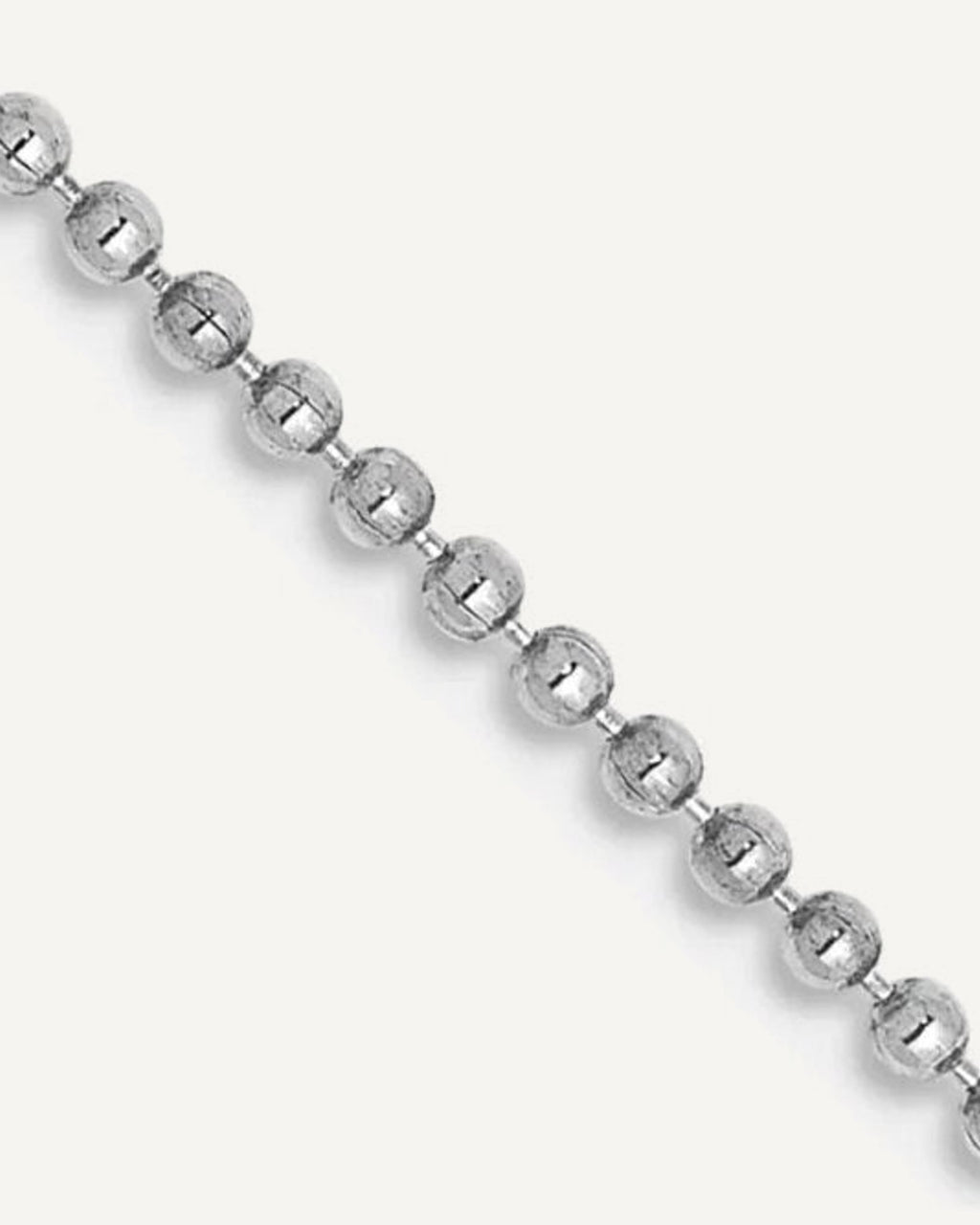 14K White Gold1.0mm  Bead Chain