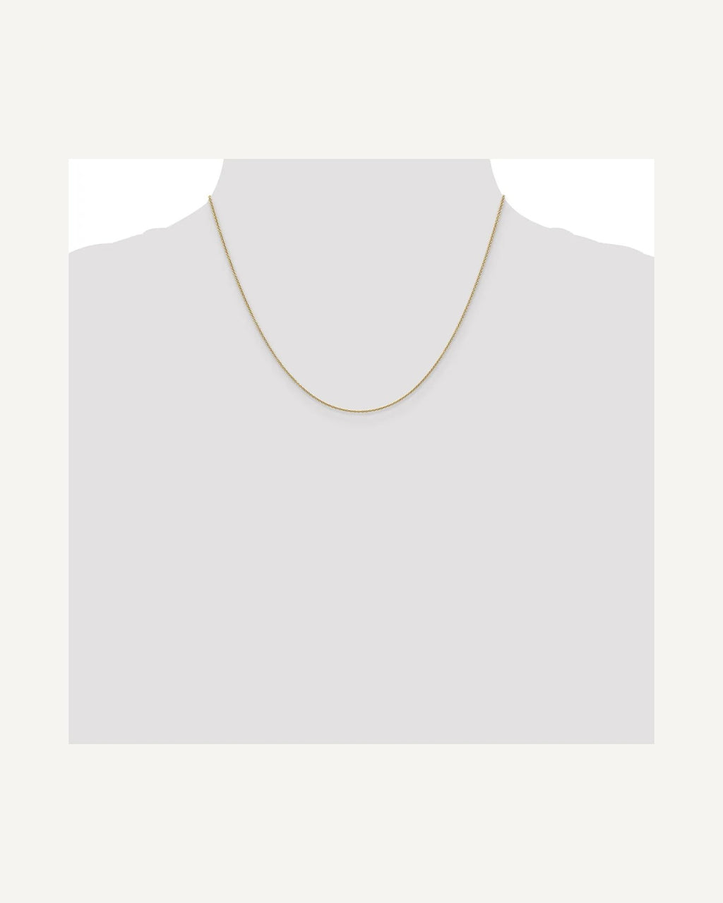 Former on-model view — 14K Yellow Gold 0.8mm Cable Link Chain