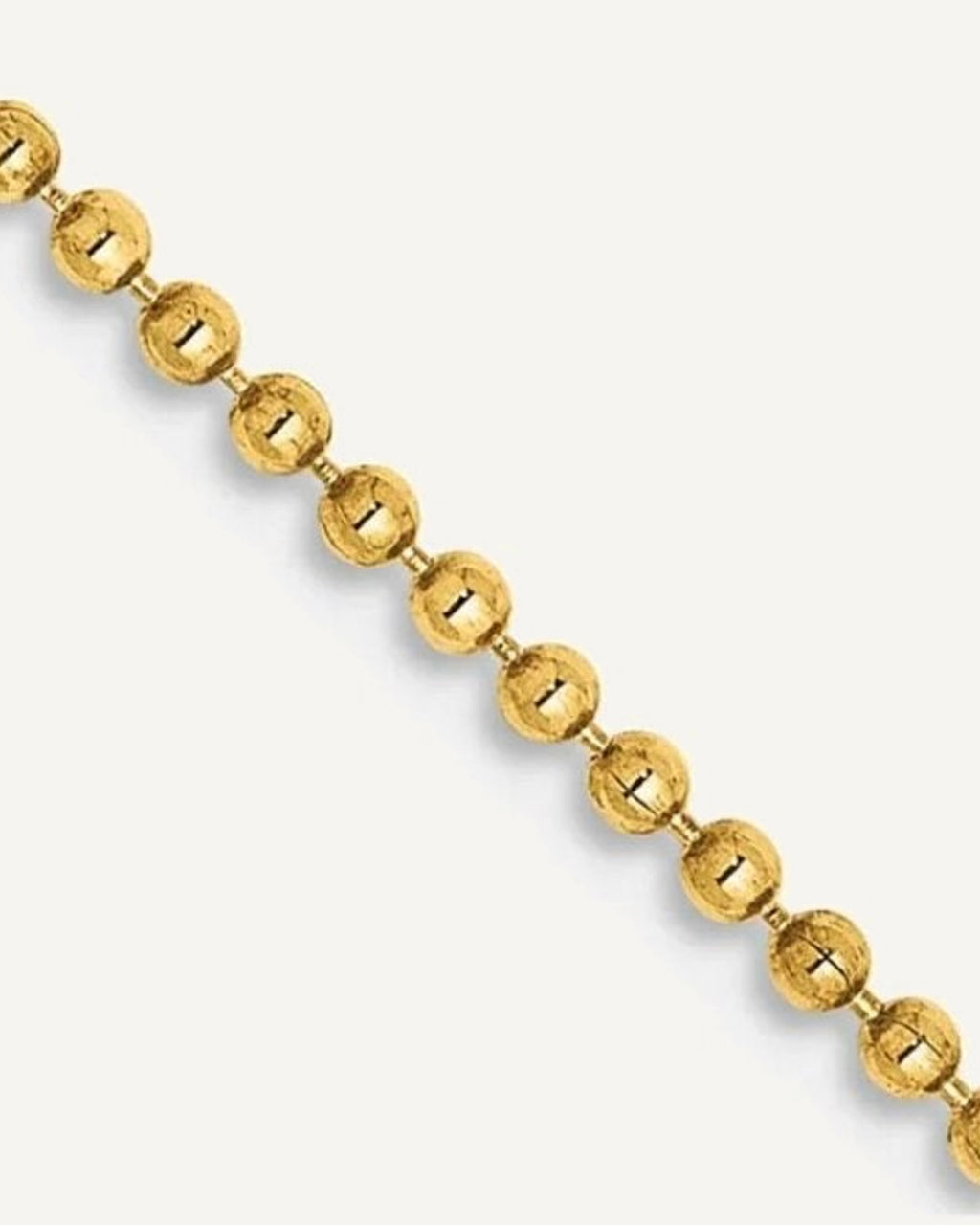14K Yellow Gold 1.0mm  Bead Chain