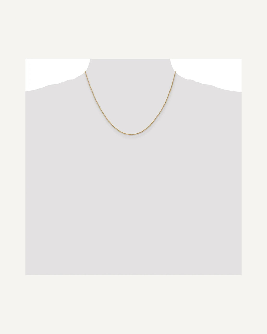 Former on-model view — 14K Yellow Gold 1.0mm Classic Wheat Chain