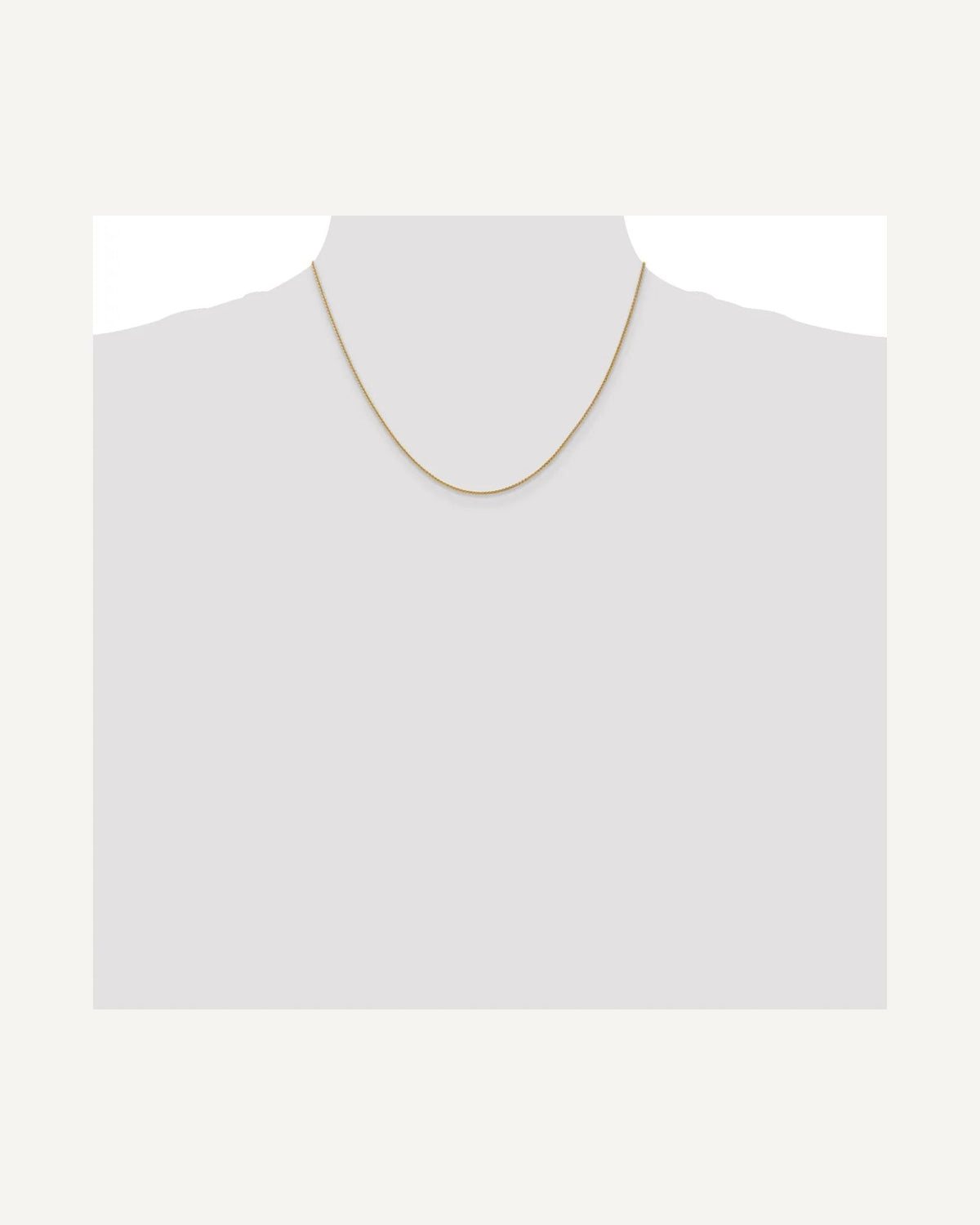 Former on-model view — 14K Yellow Gold 1.0mm Classic Wheat Chain