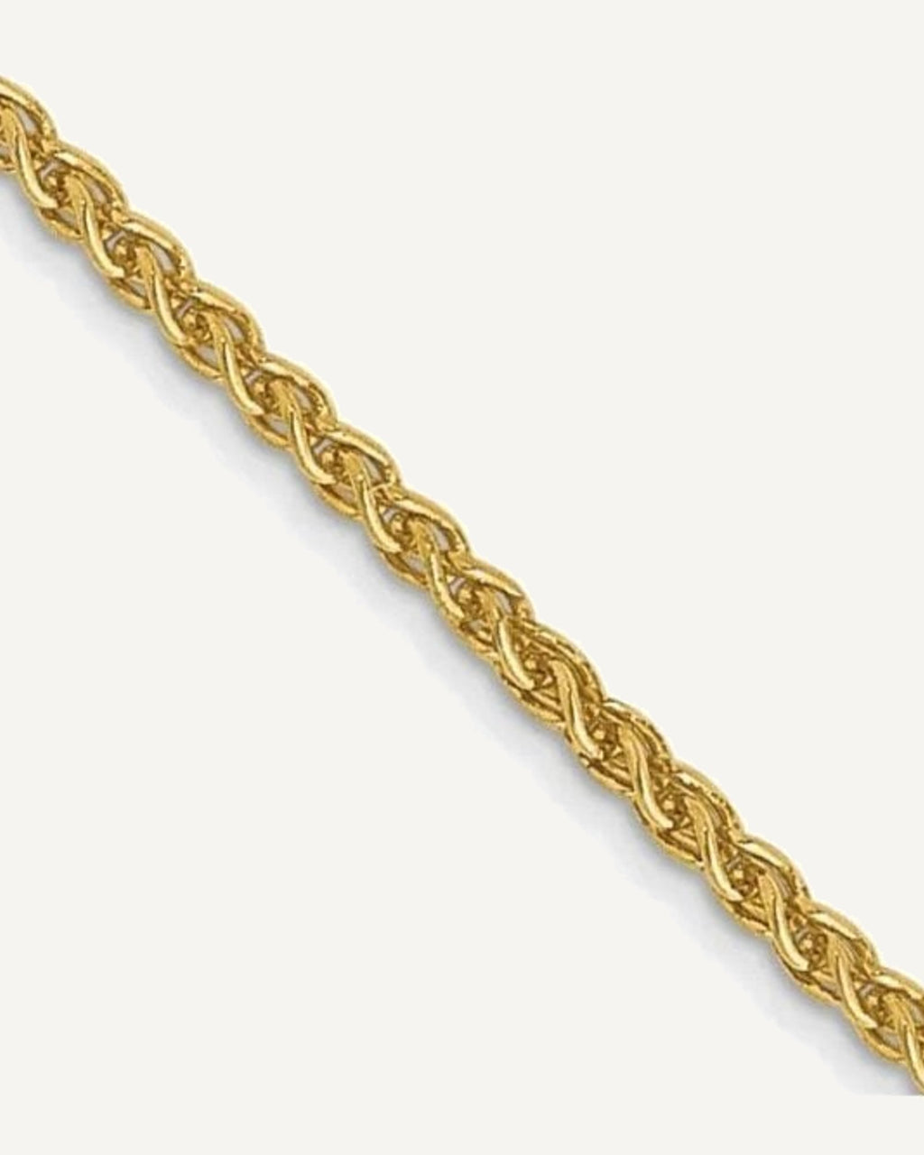 14K Yellow Gold 1.0mm Classic Wheat Chain