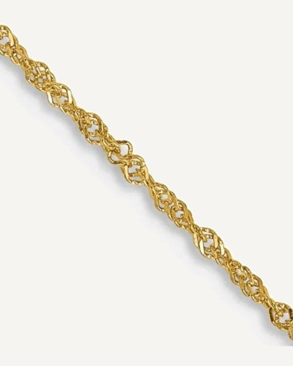 14K Yellow Gold 1.0mm Singapore Chain