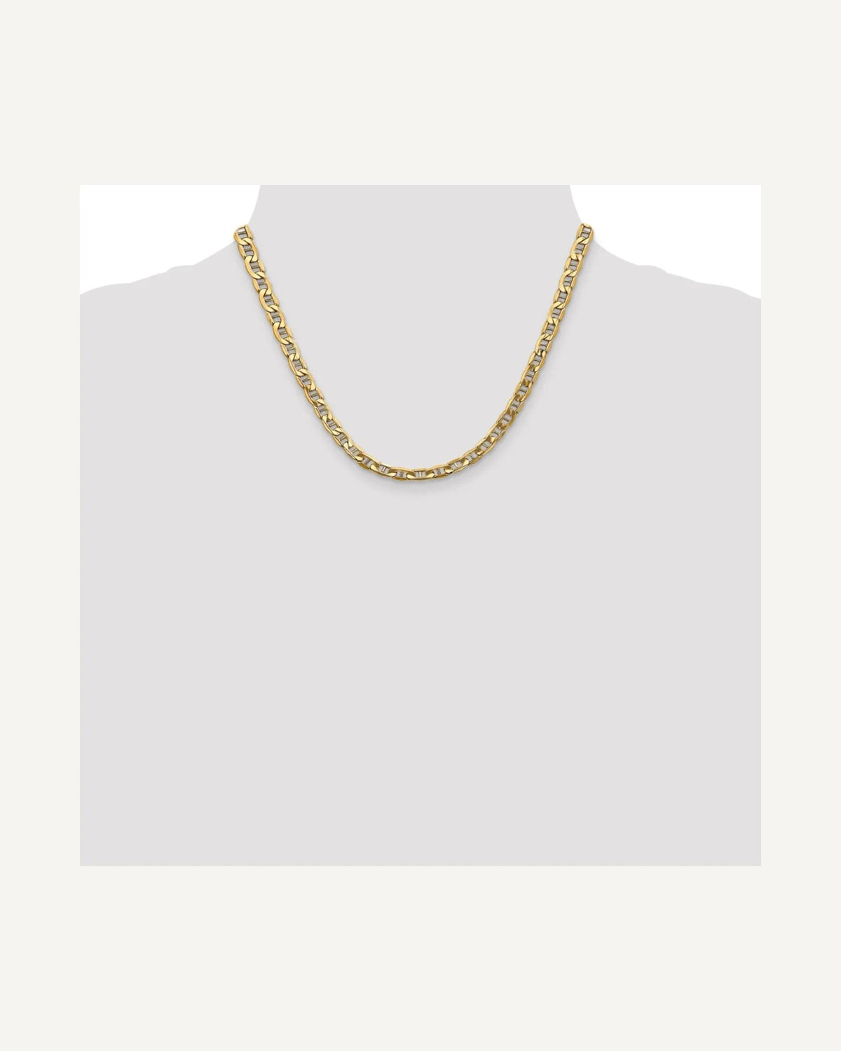 Former on-model view — 14K Yellow Gold  5.5mm Anchor Chain