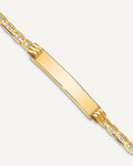 Custom Engraved 14k Gold Women's Gucci Link ID Bracelet