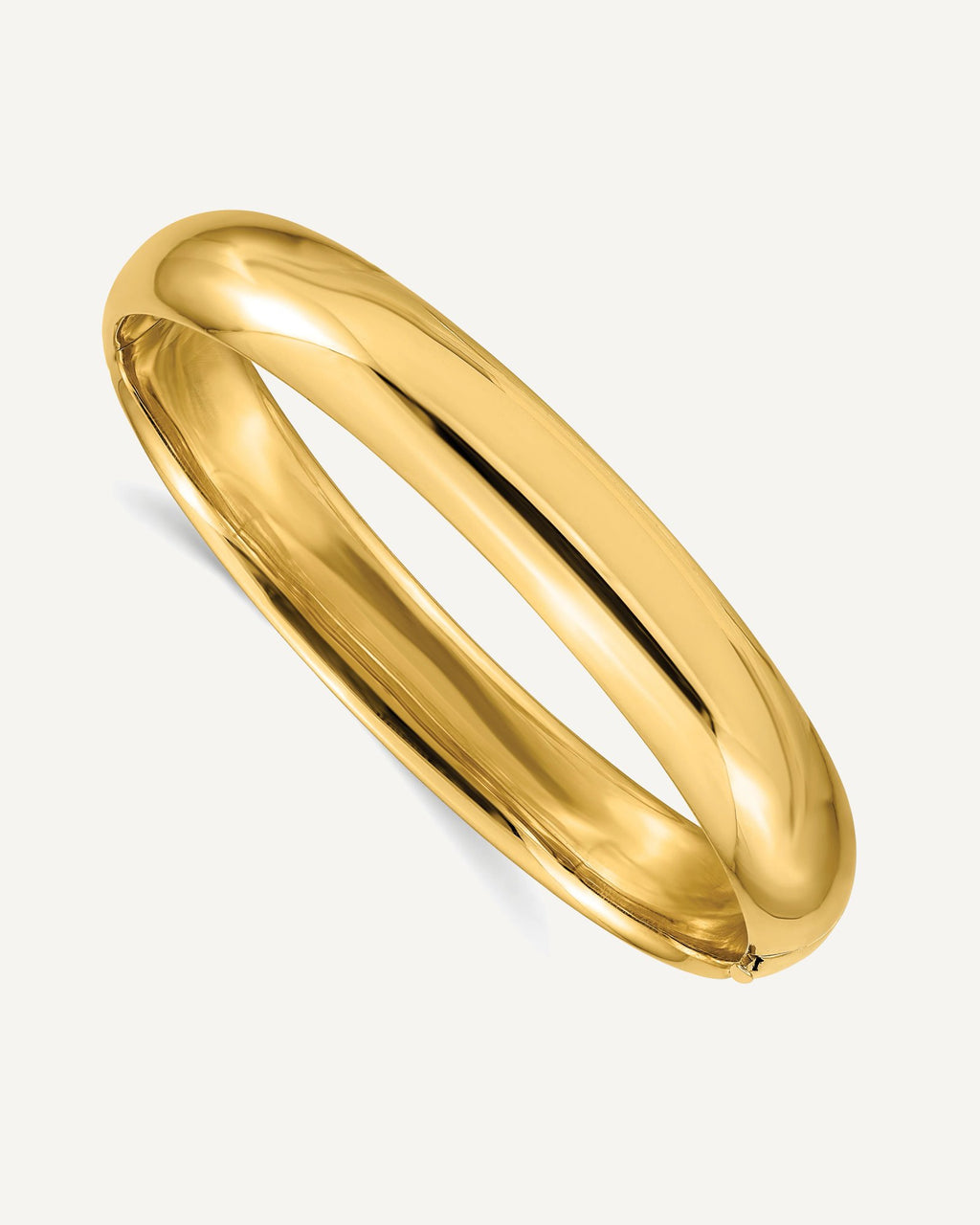 Custom Engraved 14k Gold Women's Hinged Bangle ID Bracelet - One Size Fits Most