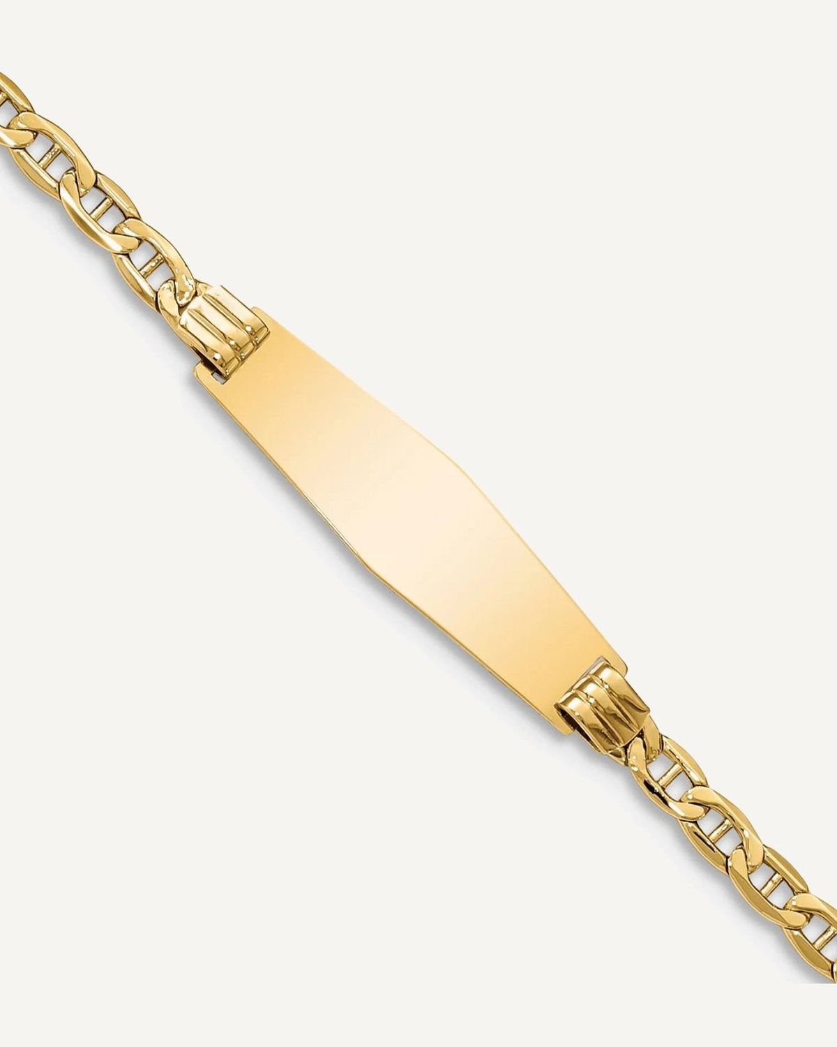 Custom Engraved 14k Gold Women's Open Link ID Bracelet
