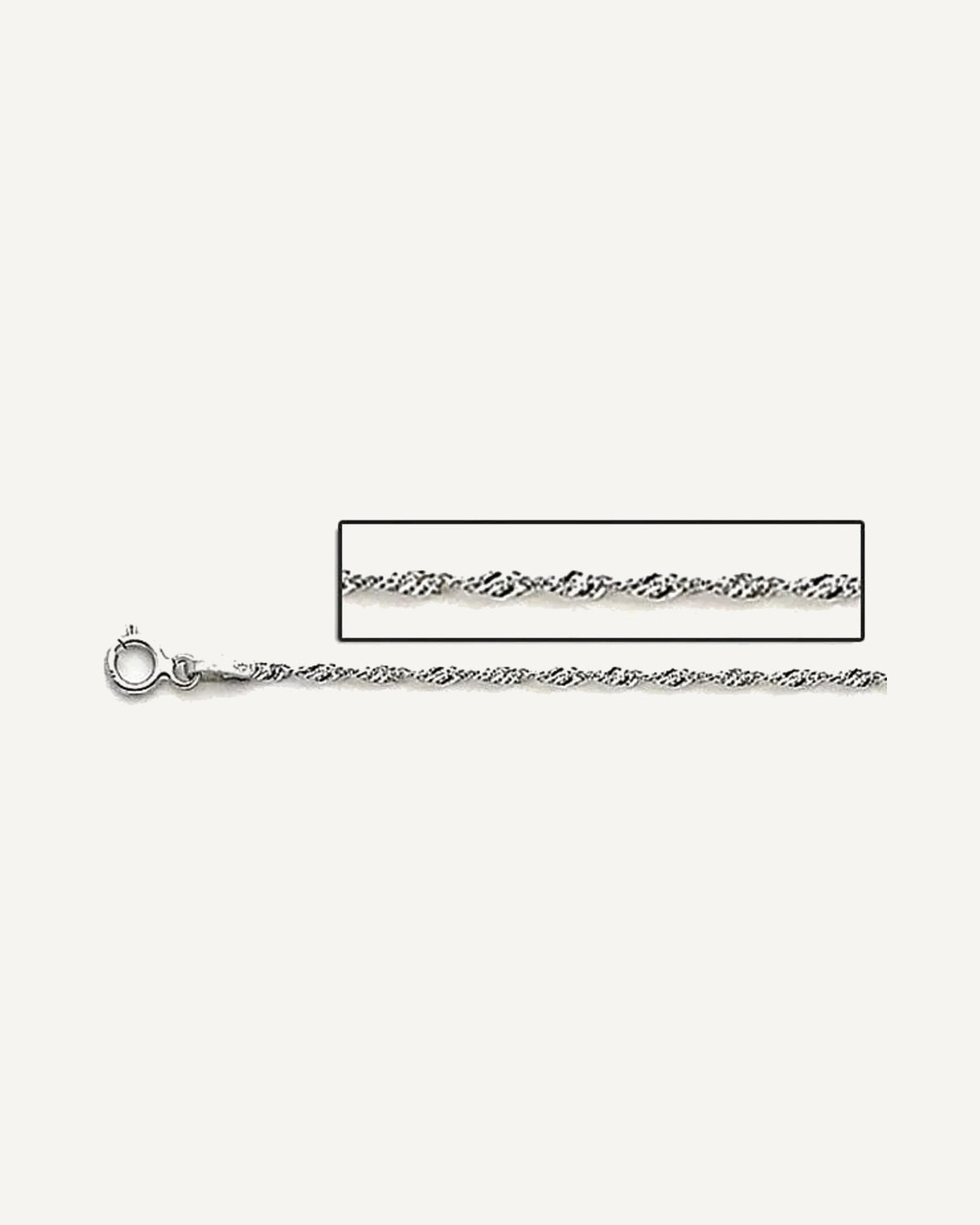 Sterling Silver 1.75mm Diamond Cut Rope Chain