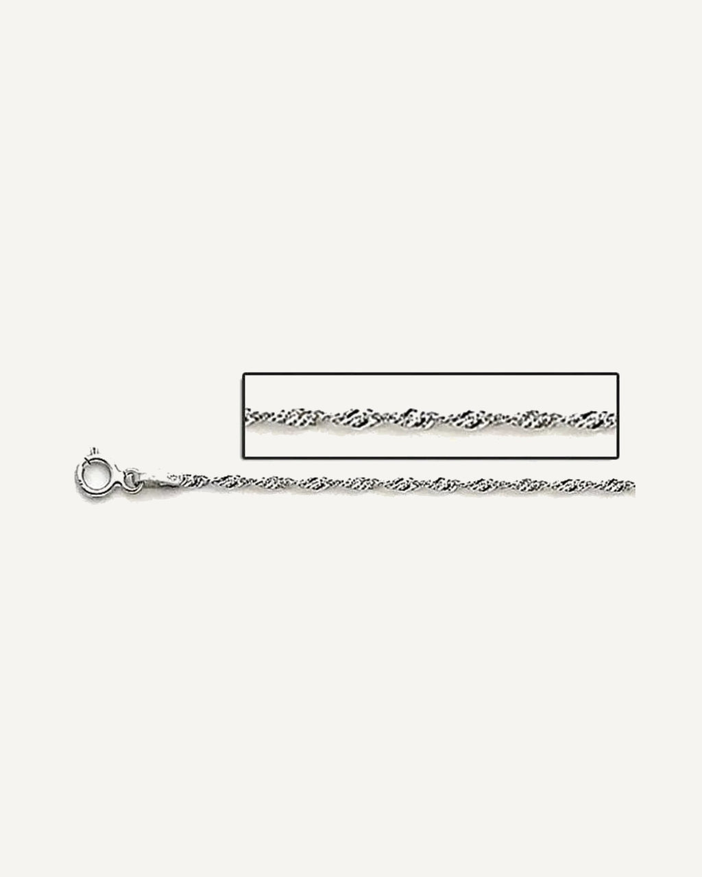 Sterling Silver 1.75mm Diamond Cut Rope Chain