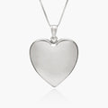 14k White Gold Classic Heart Photo Locket