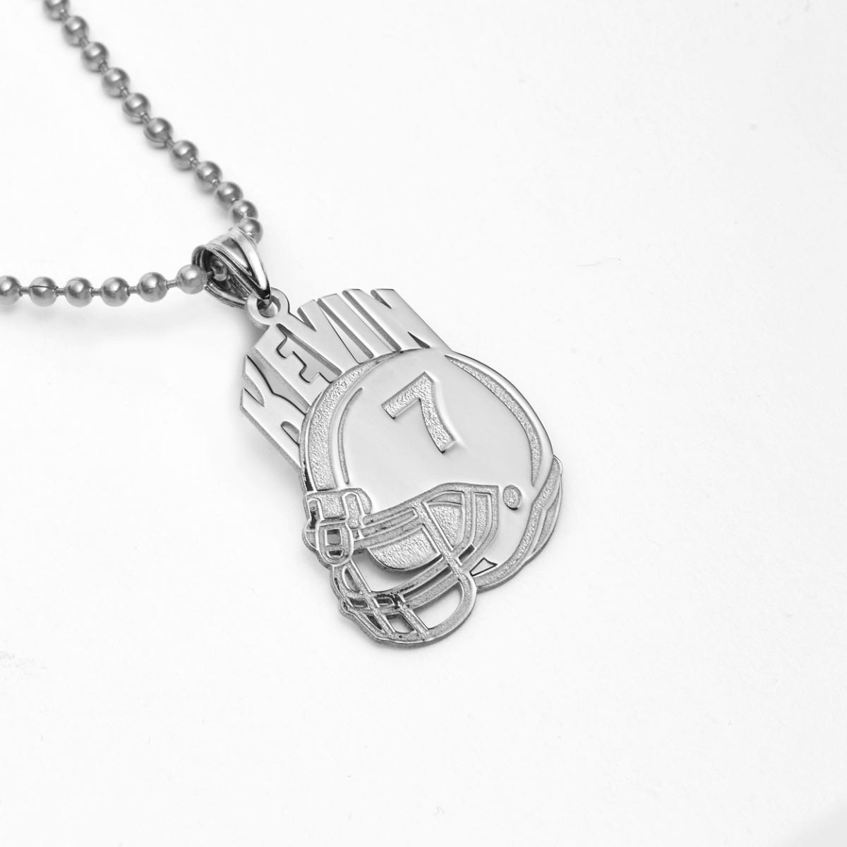 Custom Football Helmet Pendant w/ Name & Number