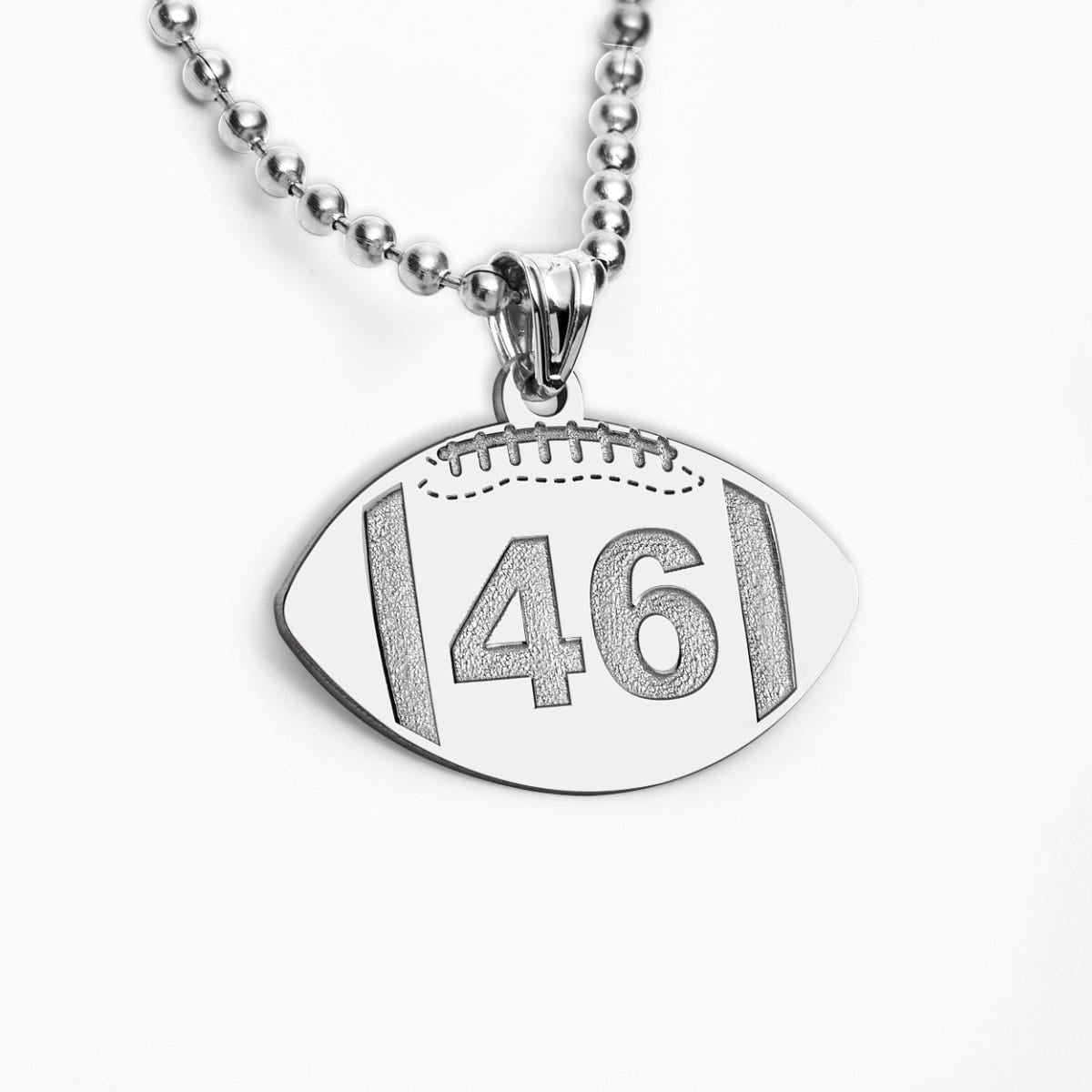 Custom Football Pendant w/  Number