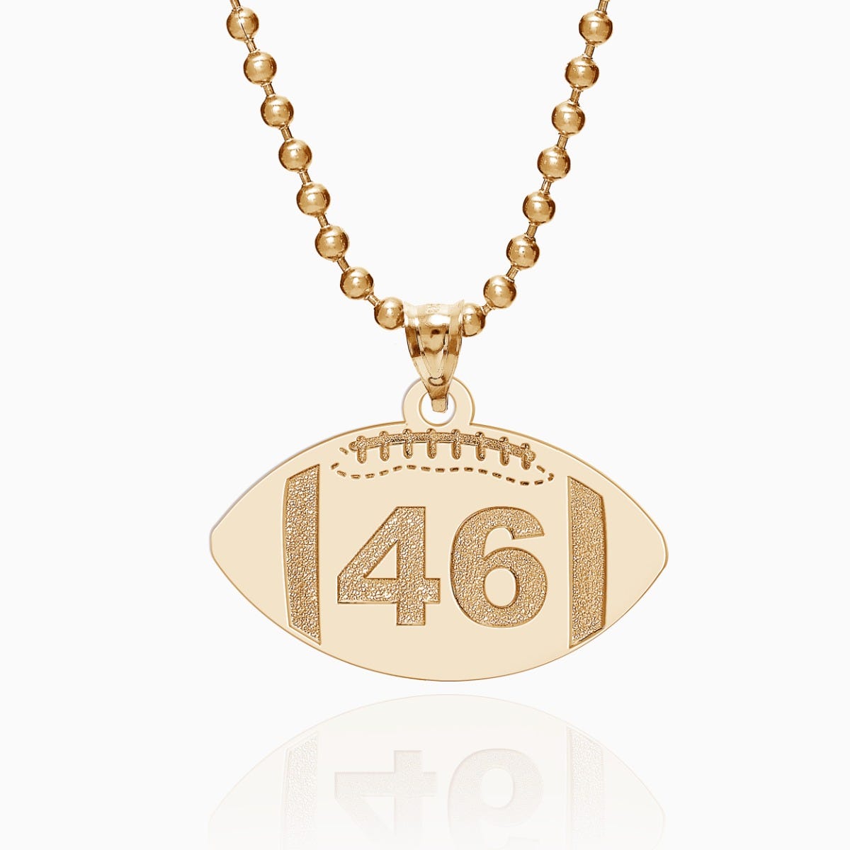 Custom Football Pendant w/  Number