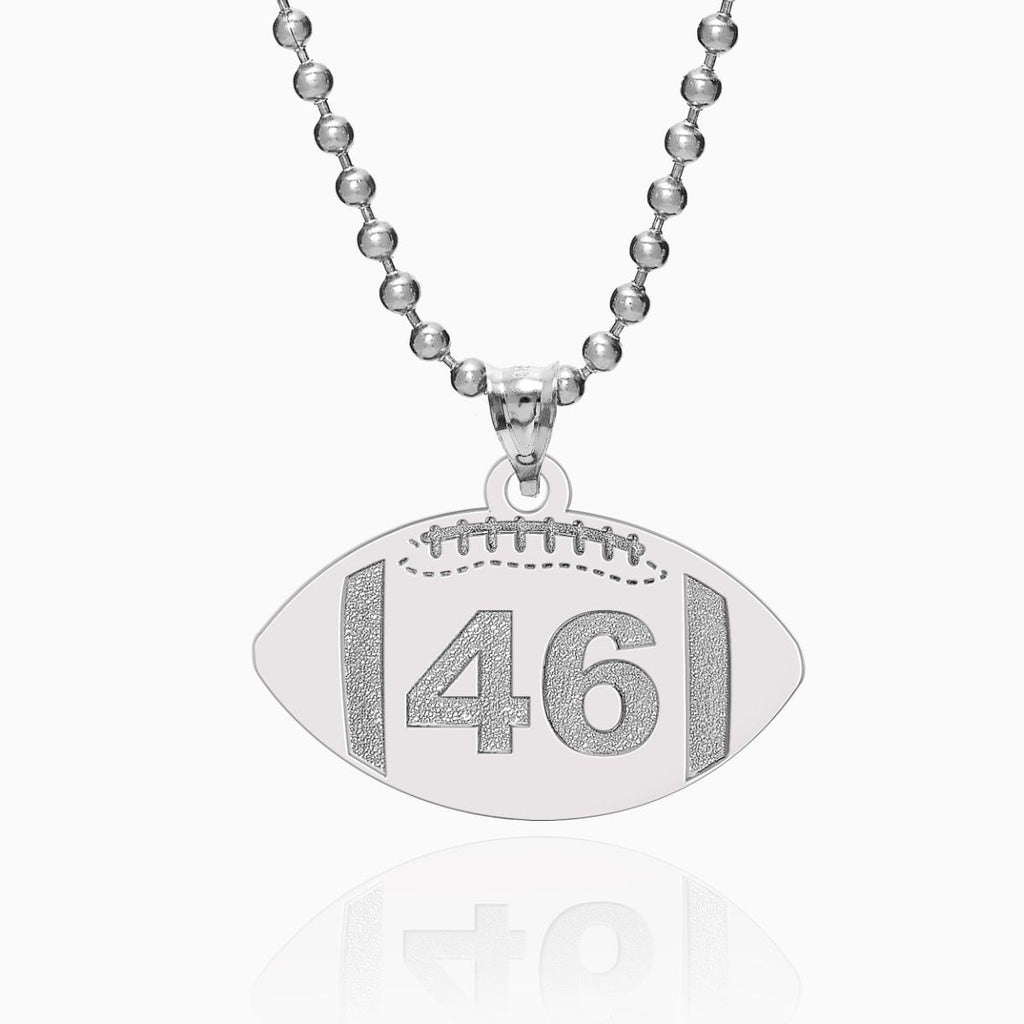 Custom Football Pendant w/  Number