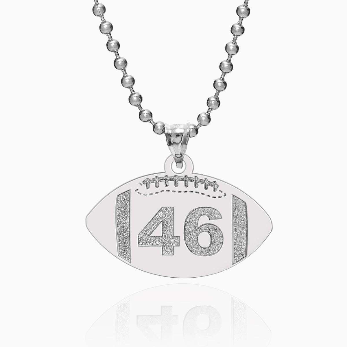 Custom Football Pendant w/  Number