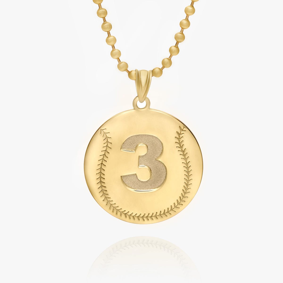 Custom Baseball Pendant w/  Number