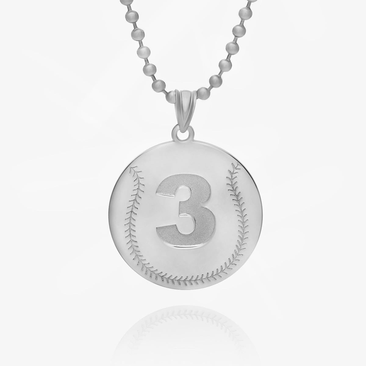 Custom Baseball Pendant w/  Number