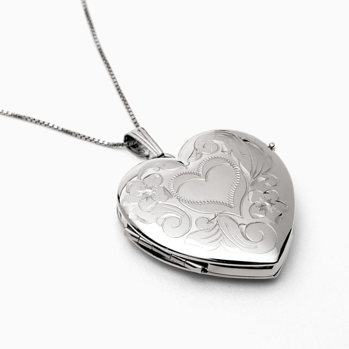 Silver Heart Four Photo Locket