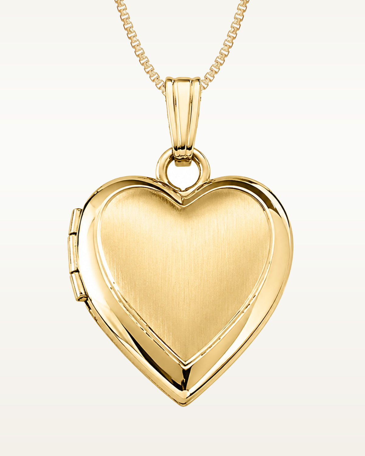 Solid 14k Yellow Gold Small Heart Photo Locket
