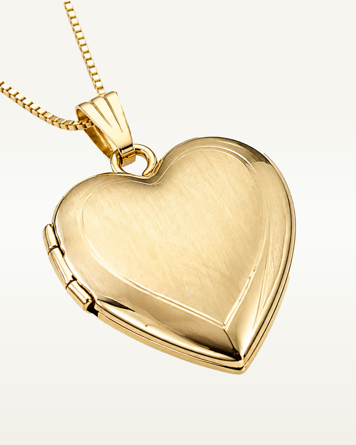 Solid 14k Yellow Gold Small Heart Photo Locket