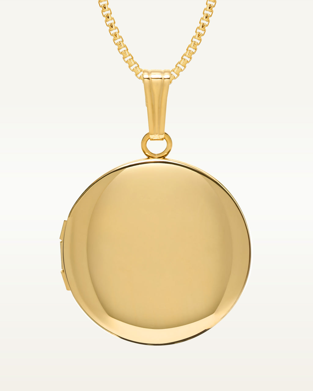 Solid 14k Yellow Gold Round Yellow Photo Locket