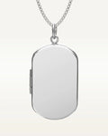 Sterling Silver Dog Tag Photo Locket