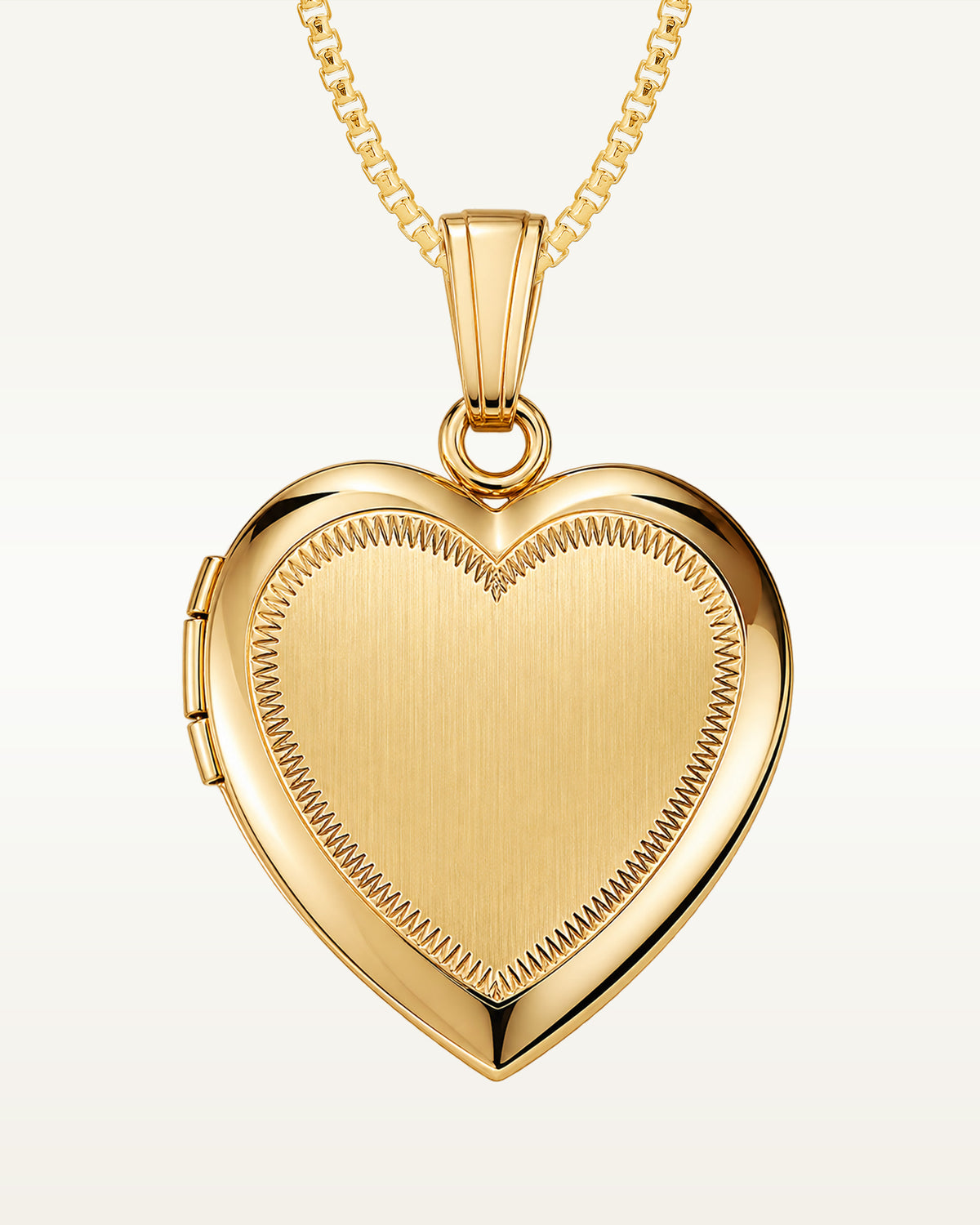 14K Gold Filled Yellow Heart Photo Locket - 3/4 inch x 3/4 inch