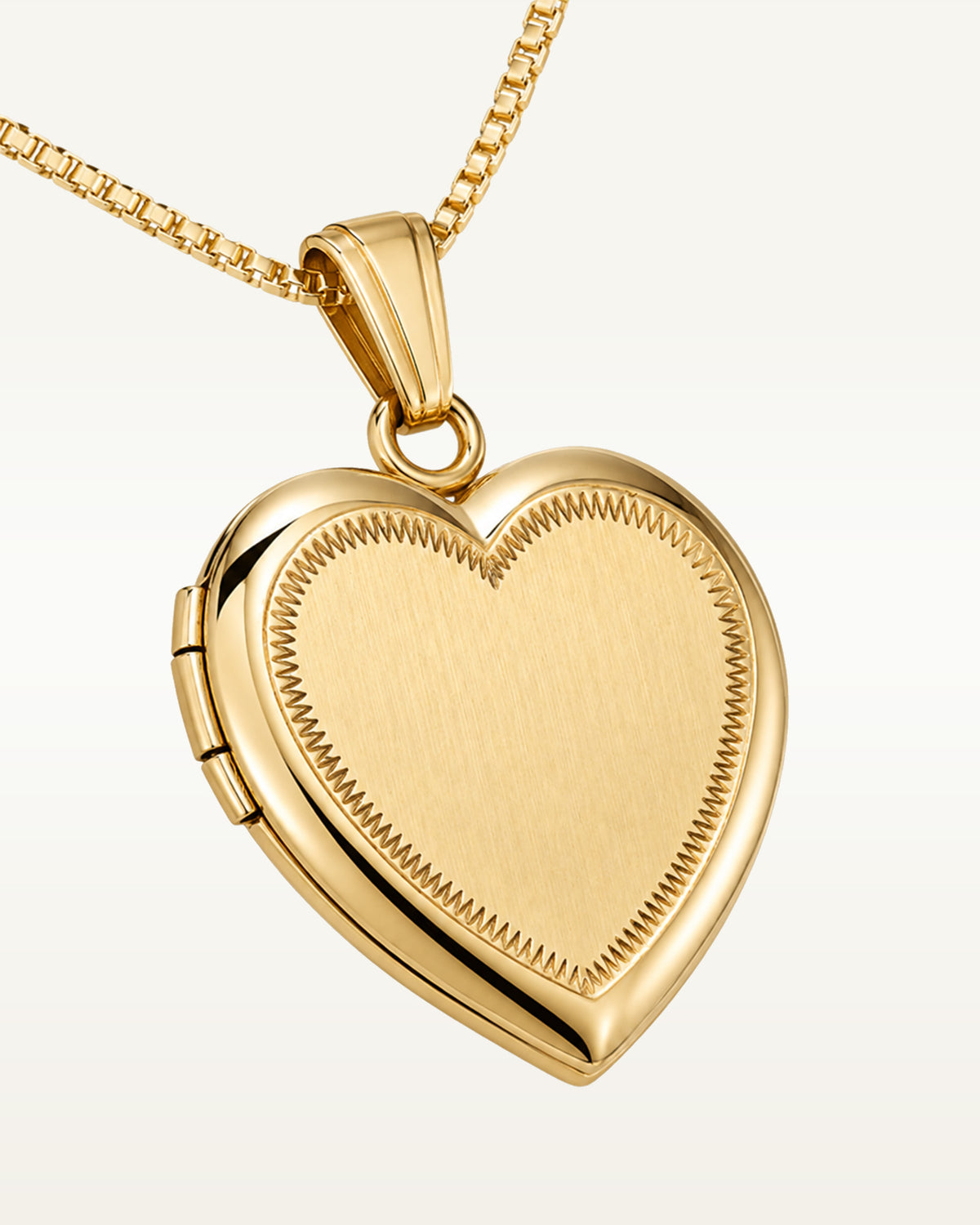 14K Gold Filled Yellow Heart Photo Locket - 3/4 inch x 3/4 inch