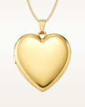 14K Gold Filled Heart Photo Locket - 1-1/4 inch x 1-1/4 inch