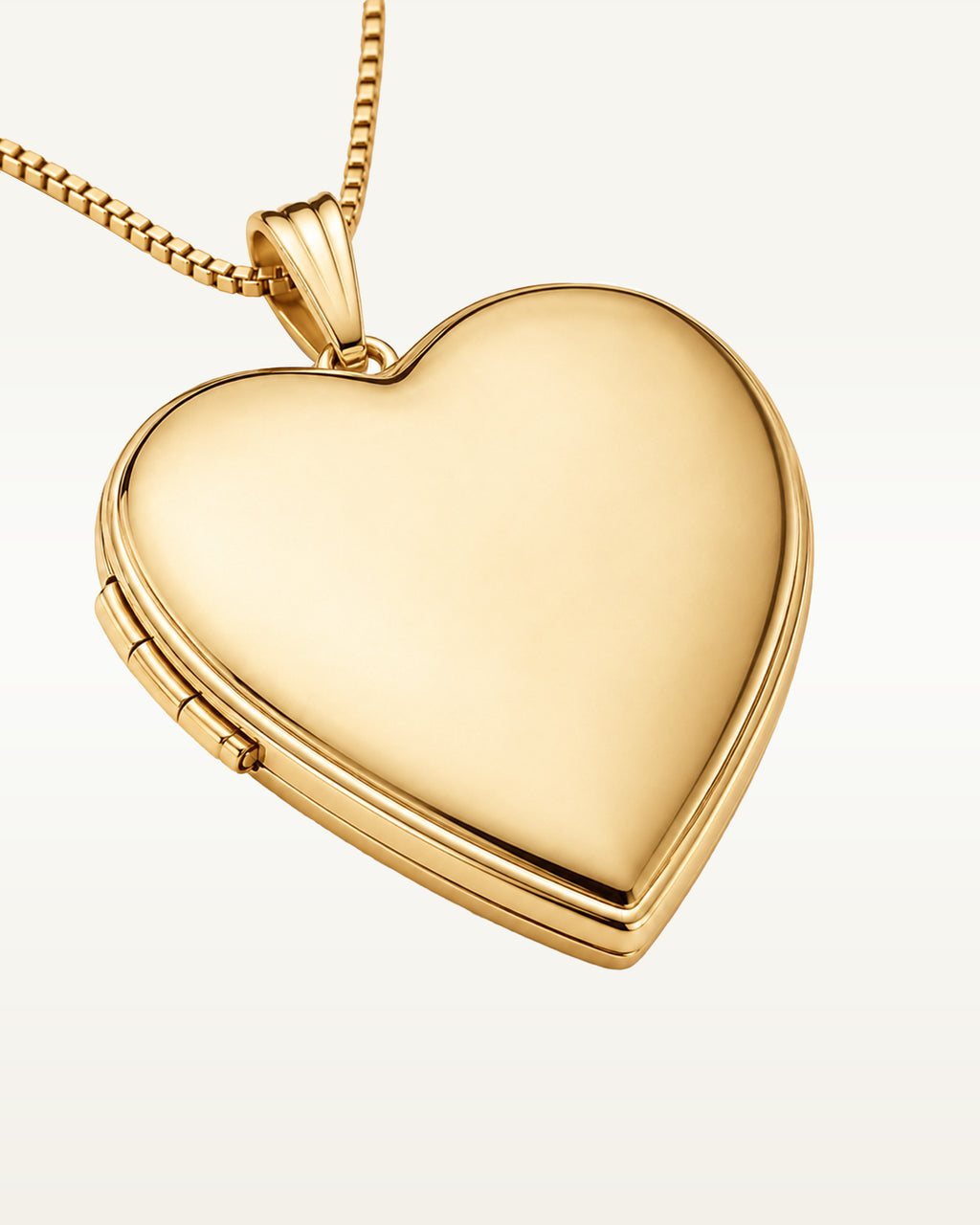 14K Gold Filled Heart Photo Locket - 1-1/4 inch x 1-1/4 inch